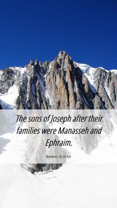 Picture 06 - Numbers 26:28 KJV Mobile Phone Wallpaper - The sons of Joseph after their families were - Mobile Bible Verse Wallpaper