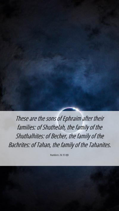 Picture 06 - Numbers 26:35 KJV Mobile Phone Wallpaper - These are the sons of Ephraim after their - Mobile Bible Verse Wallpaper