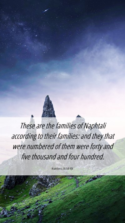 Picture 06 - Numbers 26:50 KJV Mobile Phone Wallpaper - These are the families of Naphtali according to - Mobile Bible Verse Wallpaper