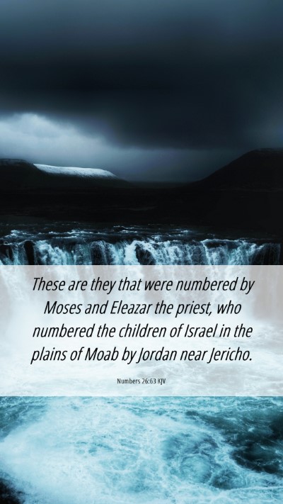Picture 06 - Numbers 26:63 KJV Mobile Phone Wallpaper - These are they that were numbered by Moses and - Mobile Bible Verse Wallpaper