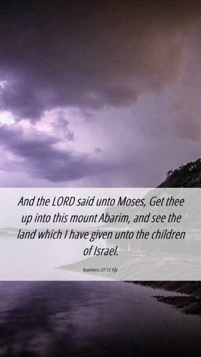 Picture 06 - Numbers 27:12 KJV Mobile Phone Wallpaper - And the LORD said unto Moses, Get thee up into - Mobile Bible Verse Wallpaper