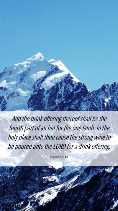 Picture 06 - Numbers 28:7 KJV Mobile Phone Wallpaper - And the drink offering thereof shall be the - Mobile Bible Verse Wallpaper