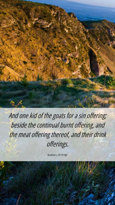 Picture 06 - Numbers 29:19 KJV Mobile Phone Wallpaper - And one kid of the goats for a sin offering; - Mobile Bible Verse Wallpaper