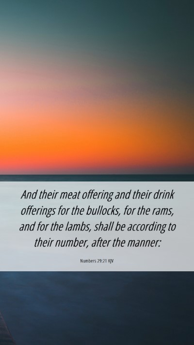 Picture 06 - Numbers 29:21 KJV Mobile Phone Wallpaper - And their meat offering and their drink offerings - Mobile Bible Verse Wallpaper