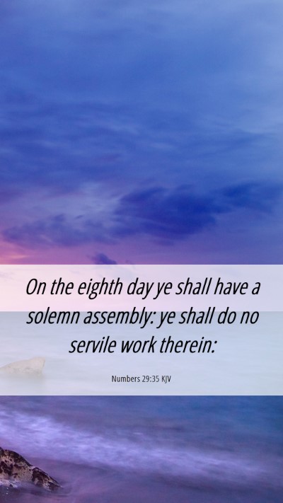 Picture 06 - Numbers 29:35 KJV Mobile Phone Wallpaper - On the eighth day ye shall have a solemn - Mobile Bible Verse Wallpaper