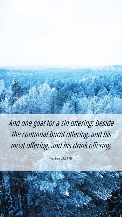 Picture 06 - Numbers 29:38 KJV Mobile Phone Wallpaper - And one goat for a sin offering; beside the - Mobile Bible Verse Wallpaper
