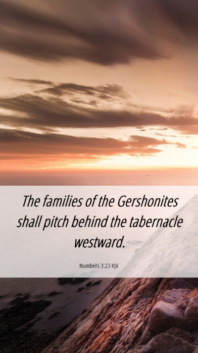 Picture 06 - Numbers 3:23 KJV Mobile Phone Wallpaper - The families of the Gershonites shall pitch - Mobile Bible Verse Wallpaper