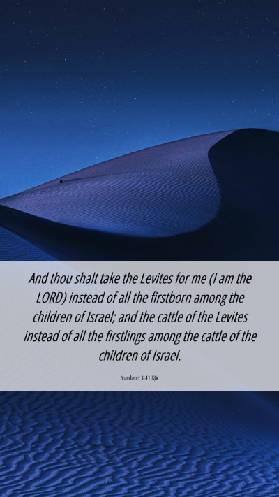 Picture 06 - Numbers 3:41 KJV Mobile Phone Wallpaper - And thou shalt take the Levites for me (I am the - Mobile Bible Verse Wallpaper