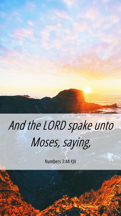 Picture 06 - Numbers 3:44 KJV Mobile Phone Wallpaper - And the LORD spake unto Moses, - Mobile Bible Verse Wallpaper