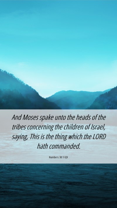 Picture 06 - Numbers 30:1 KJV Mobile Phone Wallpaper - And Moses spake unto the heads of the tribes - Mobile Bible Verse Wallpaper
