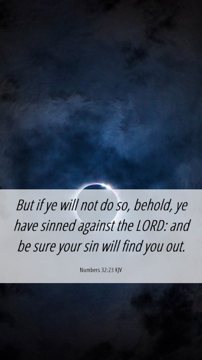 Picture 06 - Numbers 32:23 KJV Mobile Phone Wallpaper - But if ye will not do so, behold, ye have sinned - Mobile Bible Verse Wallpaper