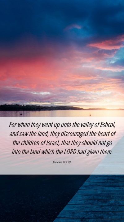 Picture 06 - Numbers 32:9 KJV Mobile Phone Wallpaper - For when they went up unto the valley of Eshcol, - Mobile Bible Verse Wallpaper