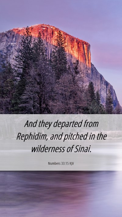 Picture 06 - Numbers 33:15 KJV Mobile Phone Wallpaper - And they departed from Rephidim, and pitched in - Mobile Bible Verse Wallpaper