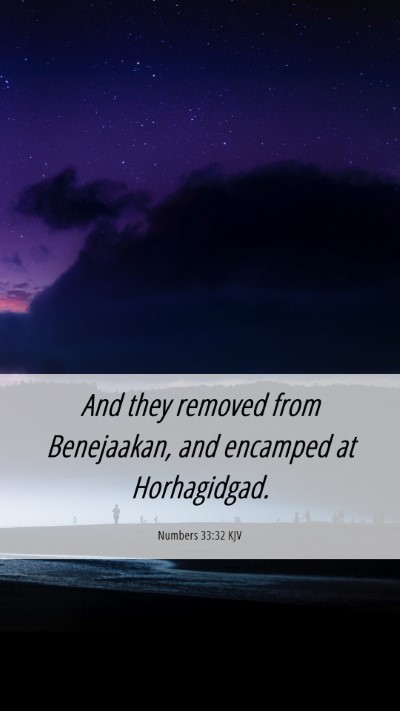Picture 06 - Numbers 33:32 KJV Mobile Phone Wallpaper - And they removed from Benejaakan, and encamped at - Mobile Bible Verse Wallpaper