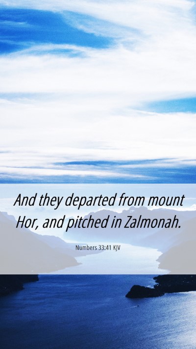 Picture 06 - Numbers 33:41 KJV Mobile Phone Wallpaper - And they departed from mount Hor, and pitched in - Mobile Bible Verse Wallpaper