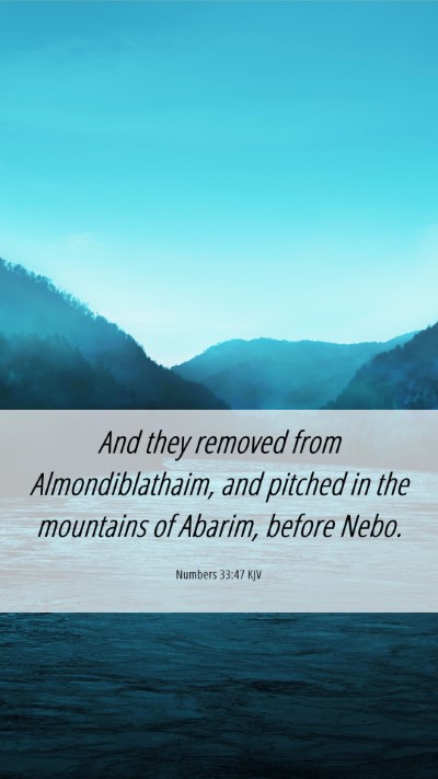 Picture 06 - Numbers 33:47 KJV Mobile Phone Wallpaper - And they removed from Almondiblathaim, and - Mobile Bible Verse Wallpaper