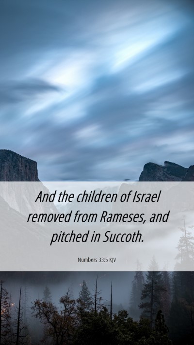 Picture 06 - Numbers 33:5 KJV Mobile Phone Wallpaper - And the children of Israel removed from Rameses, - Mobile Bible Verse Wallpaper