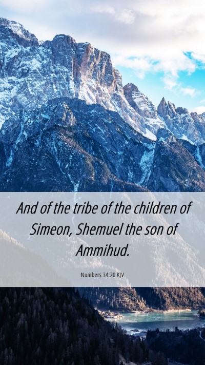 Picture 06 - Numbers 34:20 KJV Mobile Phone Wallpaper - And of the tribe of the children of Simeon, - Mobile Bible Verse Wallpaper