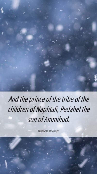 Picture 06 - Numbers 34:28 KJV Mobile Phone Wallpaper - And the prince of the tribe of the children of - Mobile Bible Verse Wallpaper