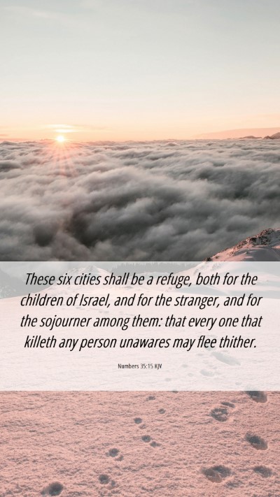 Picture 06 - Numbers 35:15 KJV Mobile Phone Wallpaper - These six cities shall be a refuge, both for the - Mobile Bible Verse Wallpaper