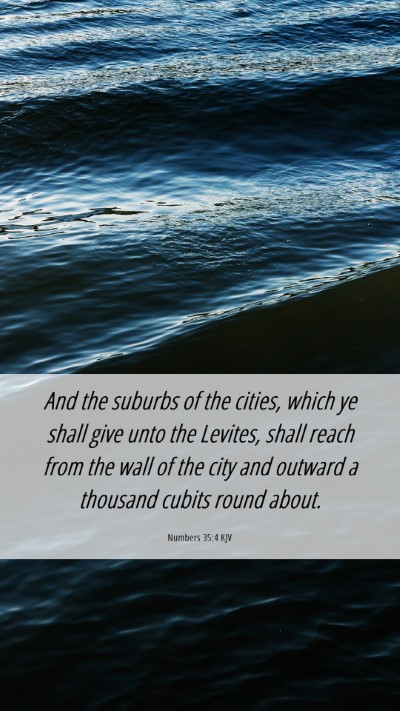 Picture 06 - Numbers 35:4 KJV Mobile Phone Wallpaper - And the suburbs of the cities, which ye shall - Mobile Bible Verse Wallpaper