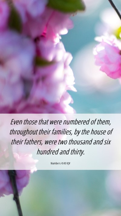 Picture 06 - Numbers 4:40 KJV Mobile Phone Wallpaper - Even those that were numbered of them, throughout - Mobile Bible Verse Wallpaper
