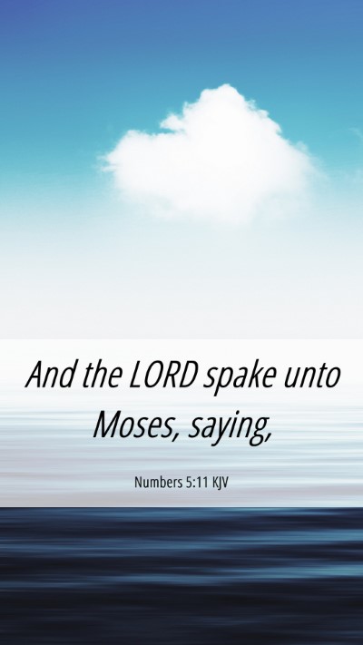 Picture 06 - Numbers 5:11 KJV Mobile Phone Wallpaper - And the LORD spake unto Moses, - Mobile Bible Verse Wallpaper
