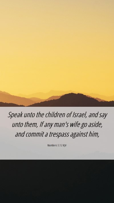 Picture 06 - Numbers 5:12 KJV Mobile Phone Wallpaper - Speak unto the children of Israel, and say unto - Mobile Bible Verse Wallpaper