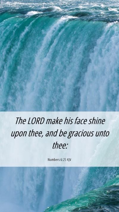 Picture 06 - Numbers 6:25 KJV Mobile Phone Wallpaper - The LORD make his face shine upon thee, and be - Mobile Bible Verse Wallpaper