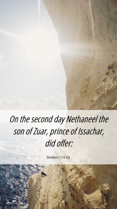 Picture 06 - Numbers 7:18 KJV Mobile Phone Wallpaper - On the second day Nethaneel the son of Zuar, - Mobile Bible Verse Wallpaper