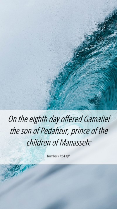 Picture 06 - Numbers 7:54 KJV Mobile Phone Wallpaper - On the eighth day offered Gamaliel the son of - Mobile Bible Verse Wallpaper