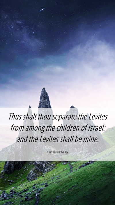 Picture 06 - Numbers 8:14 KJV Mobile Phone Wallpaper - Thus shalt thou separate the Levites from among - Mobile Bible Verse Wallpaper