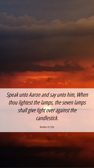 Picture 06 - Numbers 8:2 KJV Mobile Phone Wallpaper - Speak unto Aaron and say unto him, When thou - Mobile Bible Verse Wallpaper