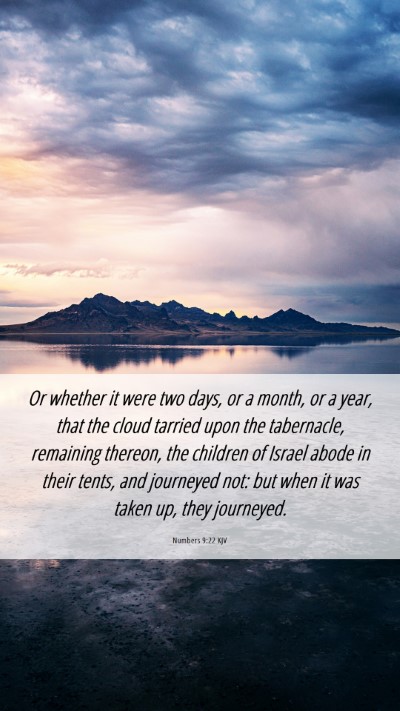 Picture 06 - Numbers 9:22 KJV Mobile Phone Wallpaper - Or whether it were two days, or a month, or a - Mobile Bible Verse Wallpaper
