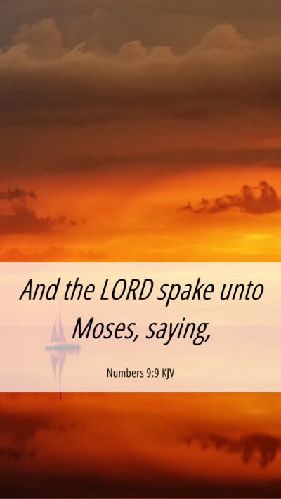 Picture 06 - Numbers 9:9 KJV Mobile Phone Wallpaper - And the LORD spake unto Moses, - Mobile Bible Verse Wallpaper