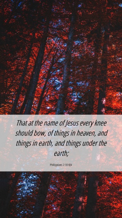 Picture 06 - Philippians 2:10 KJV Mobile Phone Wallpaper - That at the name of Jesus every knee should bow, - Mobile Bible Verse Wallpaper
