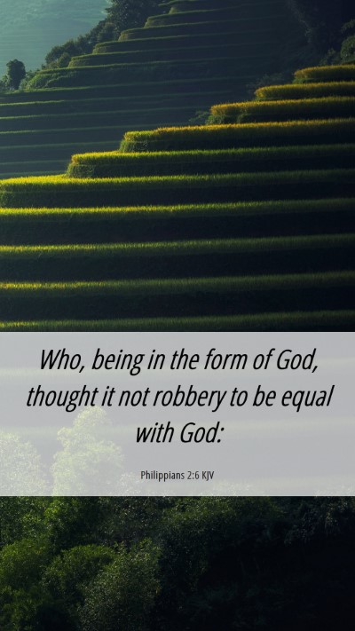 Picture 06 - Philippians 2:6 KJV Mobile Phone Wallpaper - Who, being in the form of God, thought it not - Mobile Bible Verse Wallpaper
