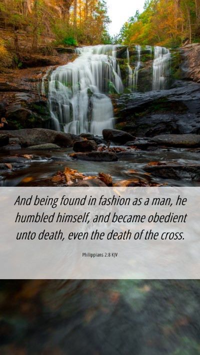 Picture 06 - Philippians 2:8 KJV Mobile Phone Wallpaper - And being found in fashion as a man, he humbled - Mobile Bible Verse Wallpaper