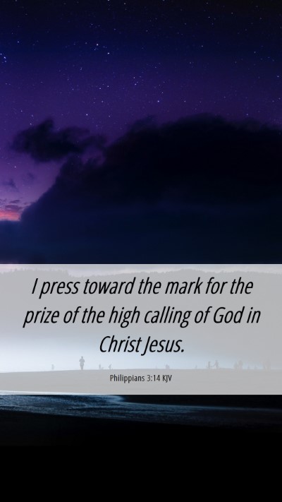 Picture 06 - Philippians 3:14 KJV Mobile Phone Wallpaper - I press toward the mark for the prize of the high - Mobile Bible Verse Wallpaper