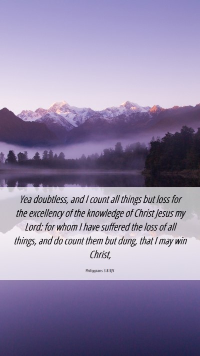 Picture 06 - Philippians 3:8 KJV Mobile Phone Wallpaper - Yea doubtless, and I count all things but loss - Mobile Bible Verse Wallpaper