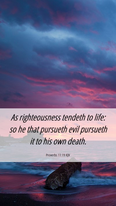 Picture 06 - Proverbs 11:19 KJV Mobile Phone Wallpaper - As righteousness tendeth to life: so he that - Mobile Bible Verse Wallpaper