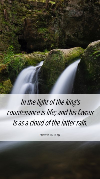 Picture 06 - Proverbs 16:15 KJV Mobile Phone Wallpaper - In the light of the king's countenance is life; - Mobile Bible Verse Wallpaper