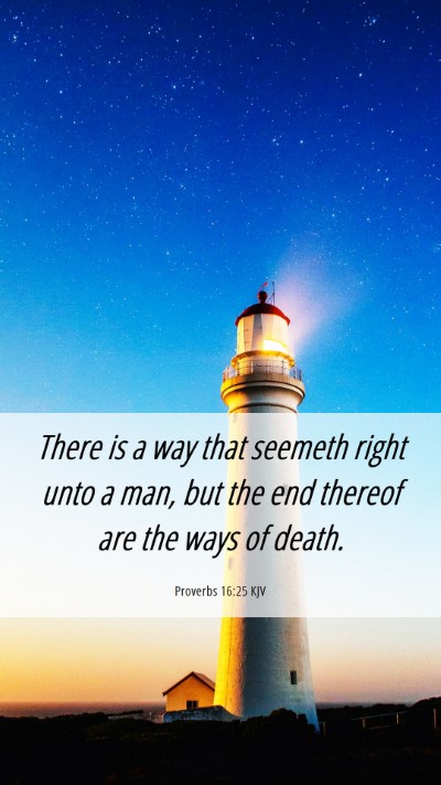 Picture 06 - Proverbs 16:25 KJV Mobile Phone Wallpaper - There is a way that seemeth right unto a man, but - Mobile Bible Verse Wallpaper