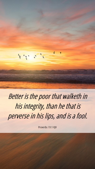 Picture 06 - Proverbs 19:1 KJV Mobile Phone Wallpaper - Better is the poor that walketh in his integrity, - Mobile Bible Verse Wallpaper