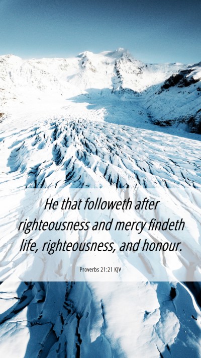 Picture 06 - Proverbs 21:21 KJV Mobile Phone Wallpaper - He that followeth after righteousness and mercy - Mobile Bible Verse Wallpaper