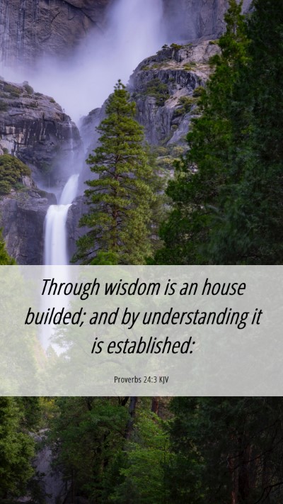 Picture 06 - Proverbs 24:3 KJV Mobile Phone Wallpaper - Through wisdom is an house builded; and by - Mobile Bible Verse Wallpaper