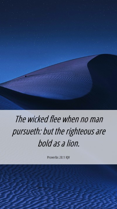 Picture 06 - Proverbs 28:1 KJV Mobile Phone Wallpaper - The wicked flee when no man pursueth: but the - Mobile Bible Verse Wallpaper
