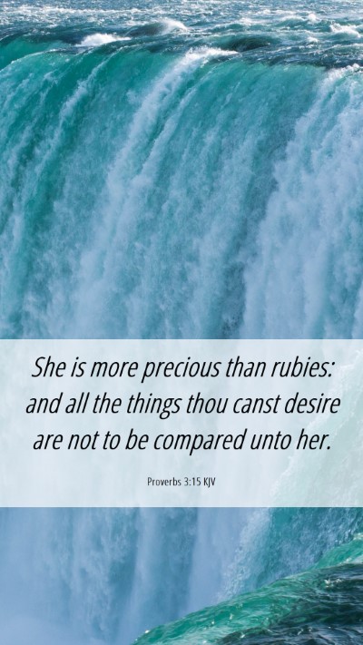 Picture 06 - Proverbs 3:15 KJV Mobile Phone Wallpaper - She is more precious than rubies: and all the - Mobile Bible Verse Wallpaper