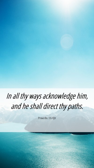 Picture 06 - Proverbs 3:6 KJV Mobile Phone Wallpaper - In all thy ways acknowledge him, and he shall - Mobile Bible Verse Wallpaper