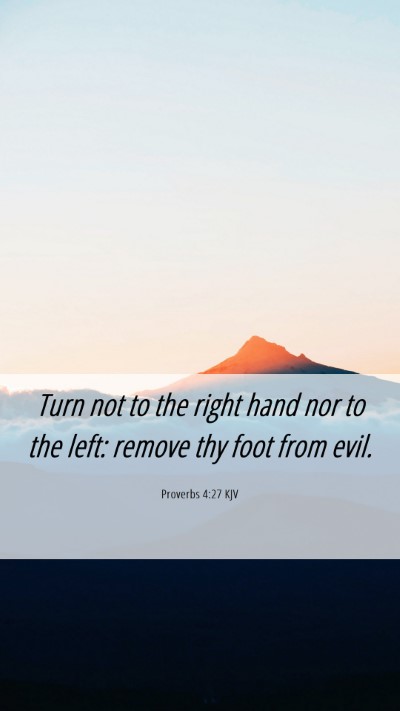 Picture 06 - Proverbs 4:27 KJV Mobile Phone Wallpaper - Turn not to the right hand nor to the left: - Mobile Bible Verse Wallpaper